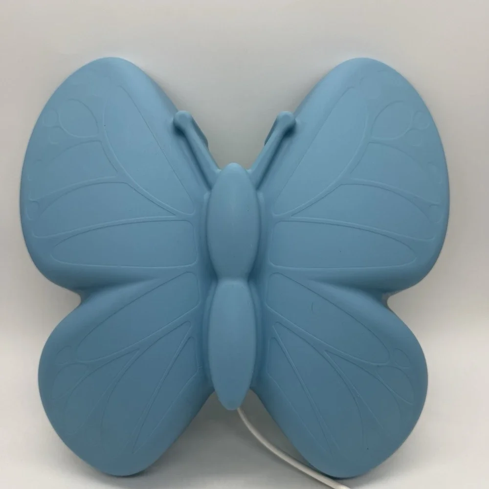 IKEA Upplyst Butterfly Blue Wall Light Night Lite Hanging w/Power Adapter Tested